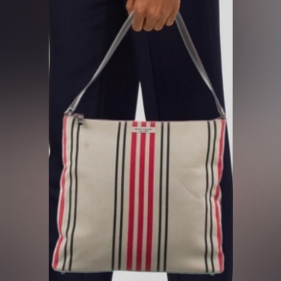 kate spade Handbags - Kate Spade New York Striped Canvas Shoulder Hobo Handbag